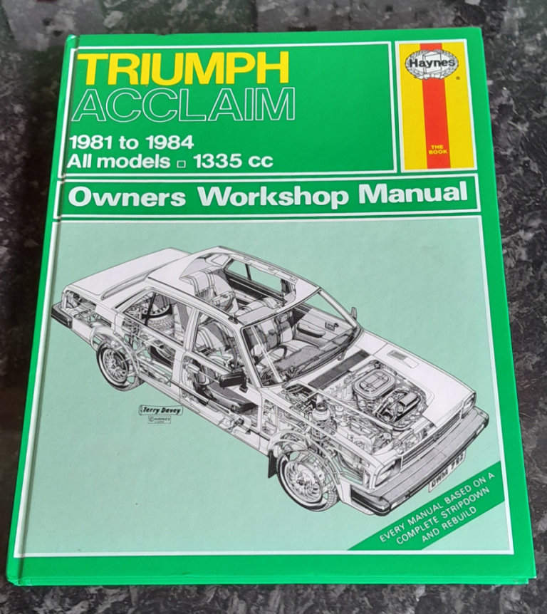 Owners Workshop Manual (in very good condition) for Triumph Acclaim