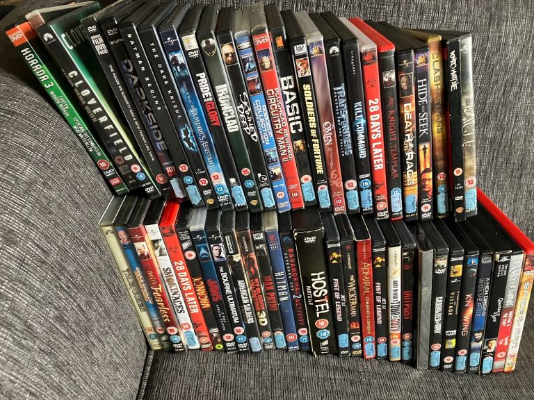 Job lot Big box of DVDs top tittles 50 DVDs,