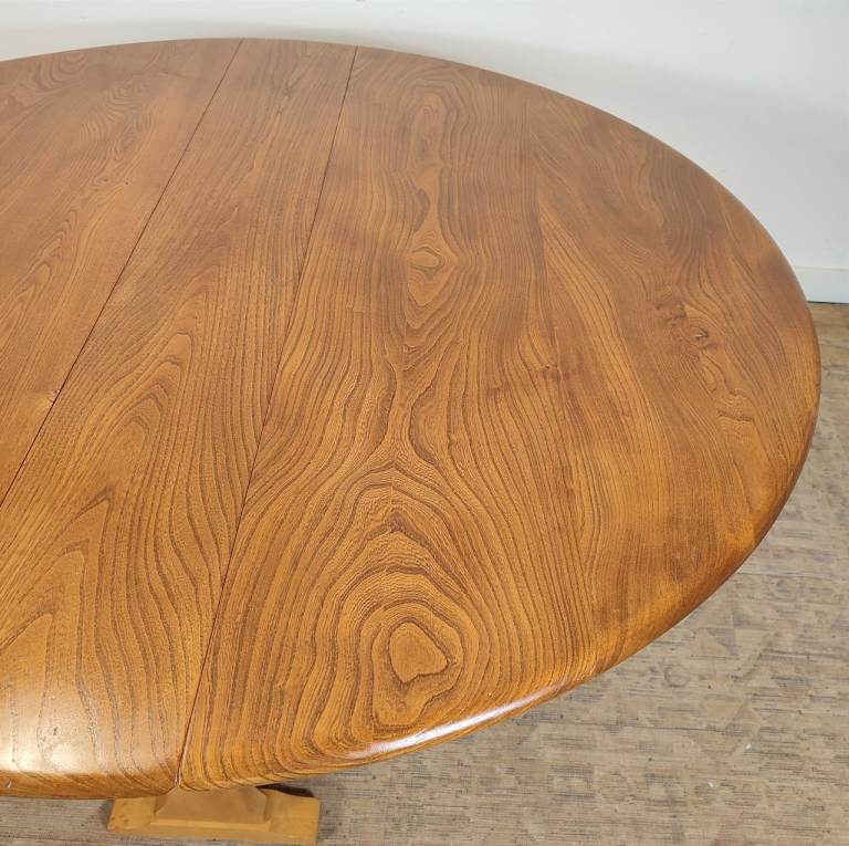 Vintage Ercol Dining Table Mid Century Drop leaf Gateleg Elm And Beech Del Avai