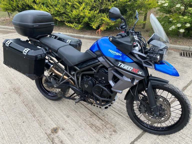 2015 65 TRIUMPH TIGER 800 XCX BLUE FULL LUGGAGE ABS ENDURO ADVENTURE TOURER