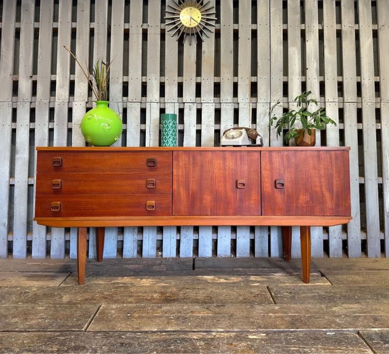 Teak long sideboard vintage retro mid century 
