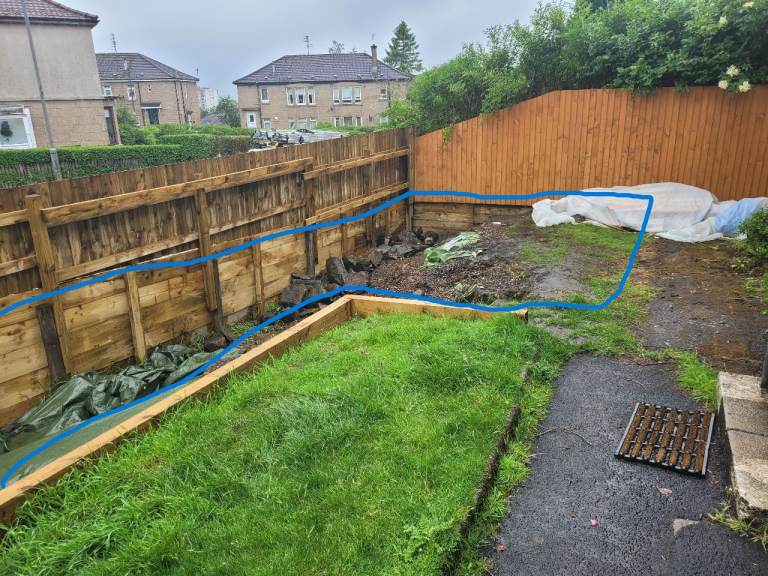 Soil Removal From Rockery with two tree stumps