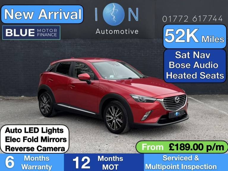 2015 Mazda CX-3 2.0 SKYACTIV-G Sport Nav SUV 5dr Petrol Manual Euro 6 (s/s) (121 ps) Petrol Manual