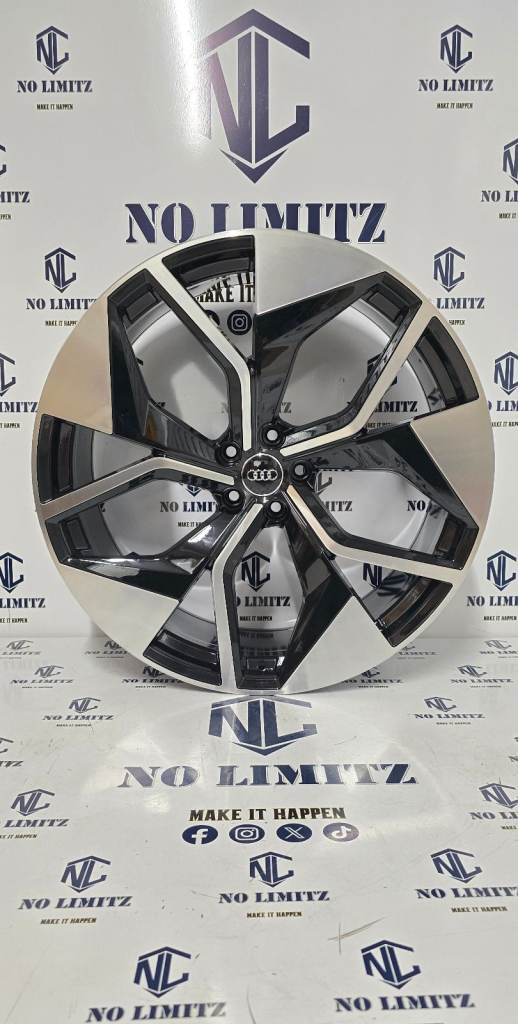 PREMIUM DIVISION BRAND NEW AUDI 23" RSQ7 RSQ8 5 SPOKE STYLE ALLOY WHEELS 5x112 DIAMOND CUT