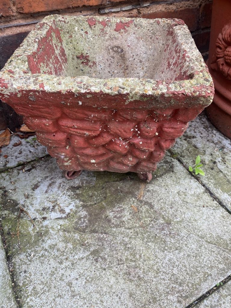 Square 2xStone Garden Planter Fair Condition