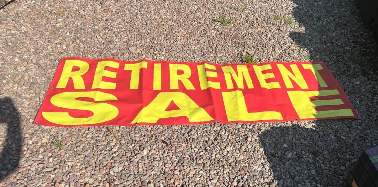 Retirement Sale Banner