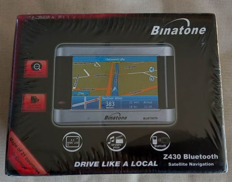 Binatone Z430 4.3 inch LCD  Satellite Navigation system, new sealed. 