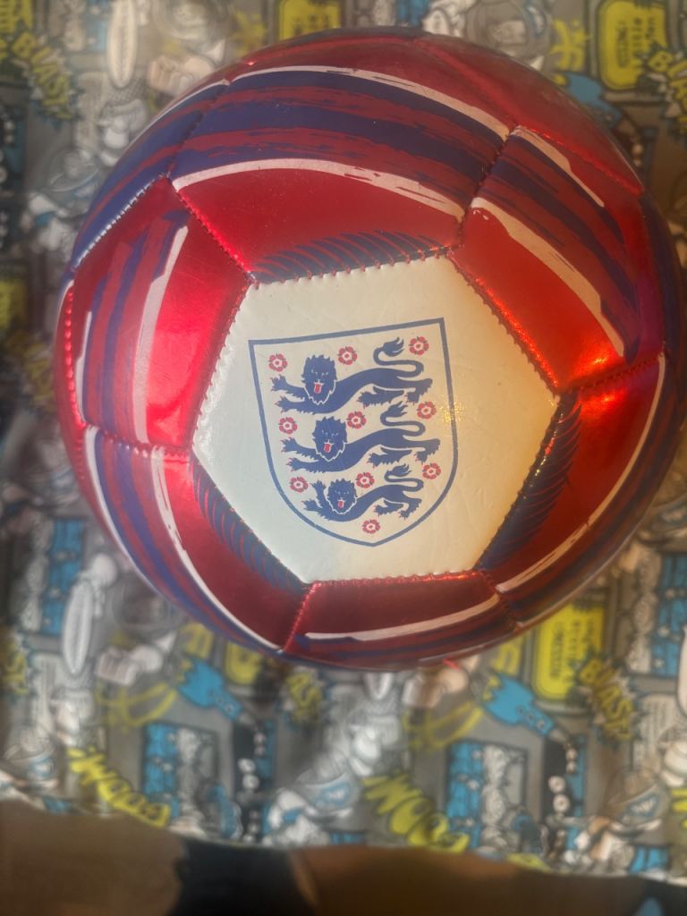 England FA Turbine Print Football - Red/Dark Blue/White, Size 5