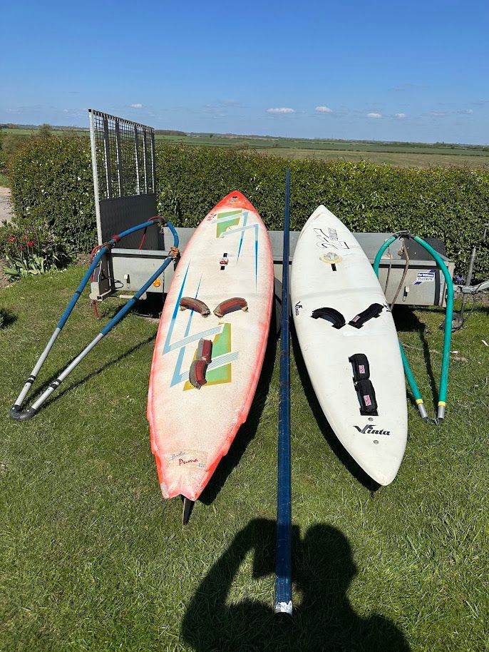 Two Windsurfers ans sails