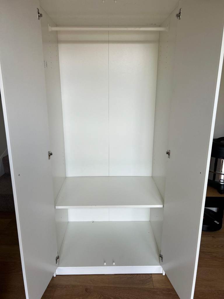 Modern White Double Door Wardrobe 