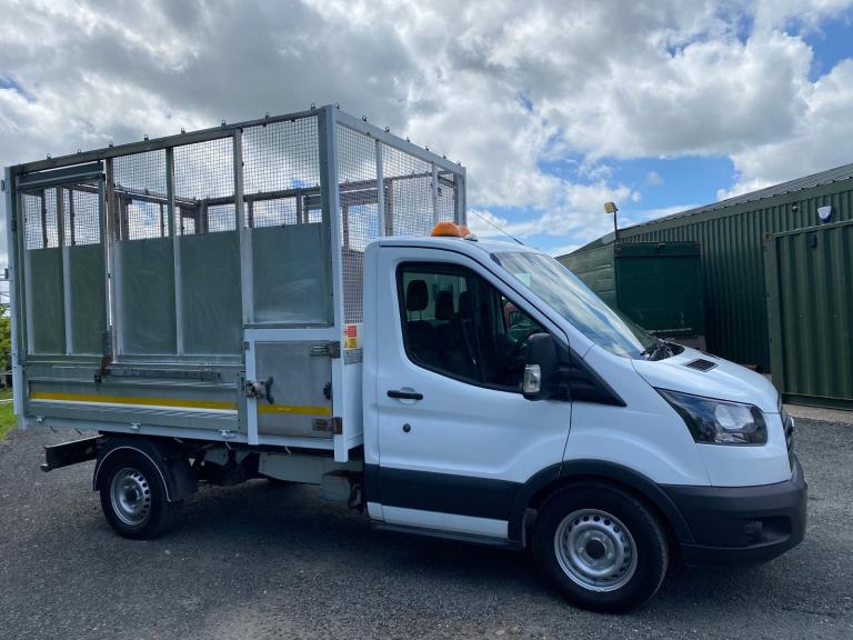 2018/68 FORD TRANSIT T350 2.0 ECOBLUE TDCI CAGED TIPPER WITH ALLOY DROPSIDES