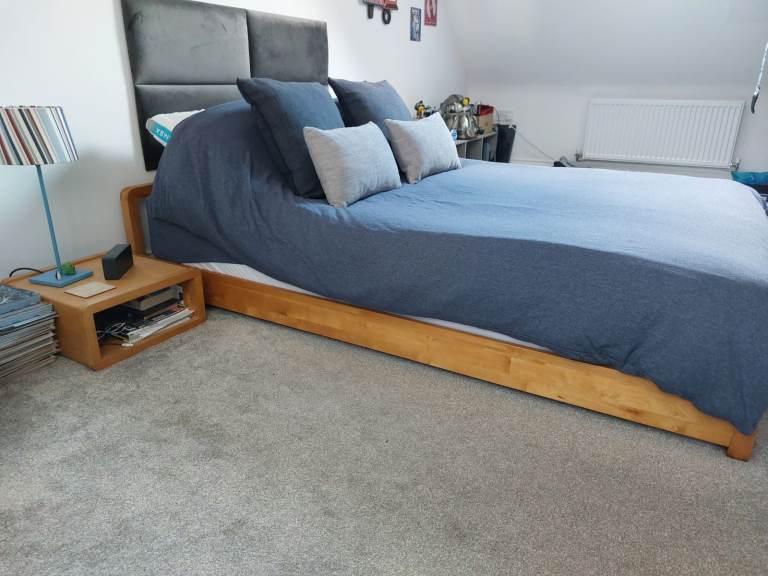 Head board for Double Bed Padded Dark Grey