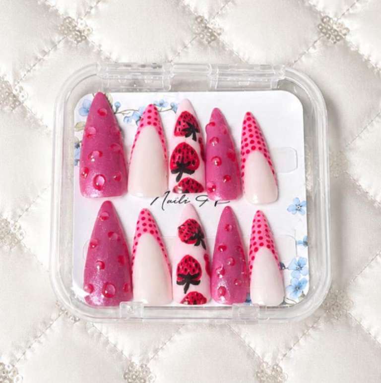 Builder gel press on Nails. Home made.