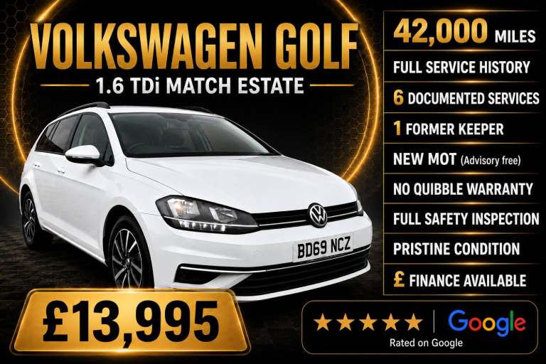 2019 Volkswagen Golf 1.6 TDI Match 5dr ESTATE Diesel Manual