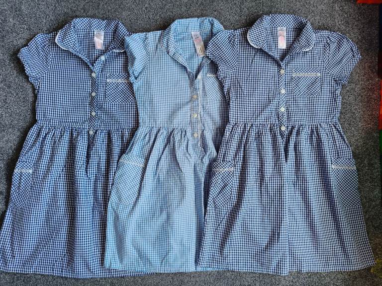 F&F 3x girls school summer dresses age 8 -9