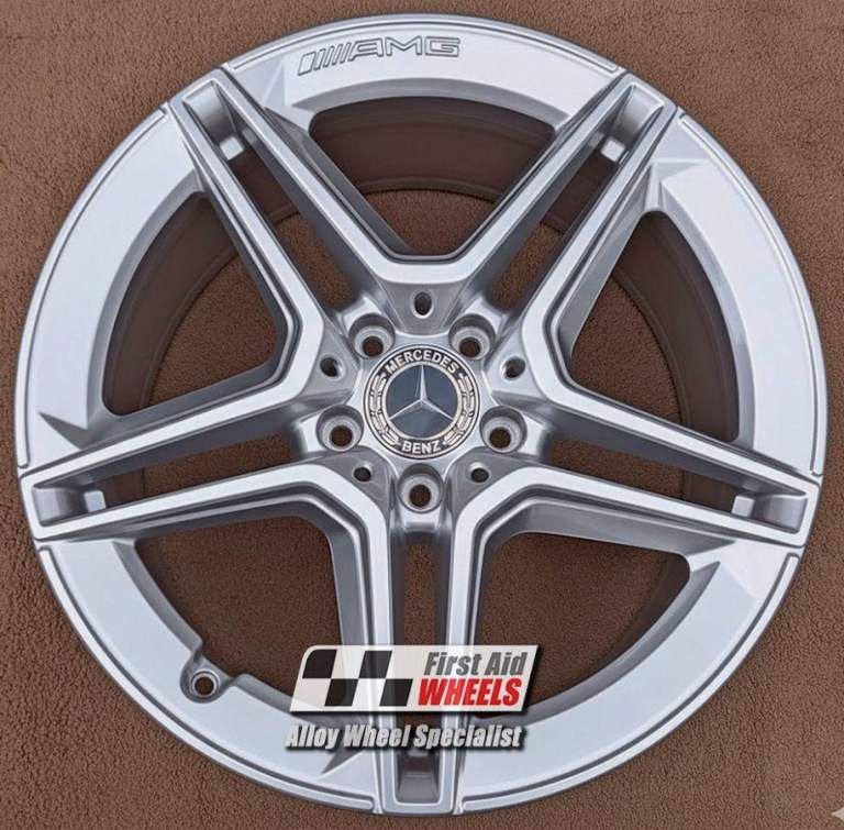 R559S Swap MERCEDES A CLASS CLA 4X 18'' GENUINE AMG BRIGHT SILVER ALLOY WHEELS