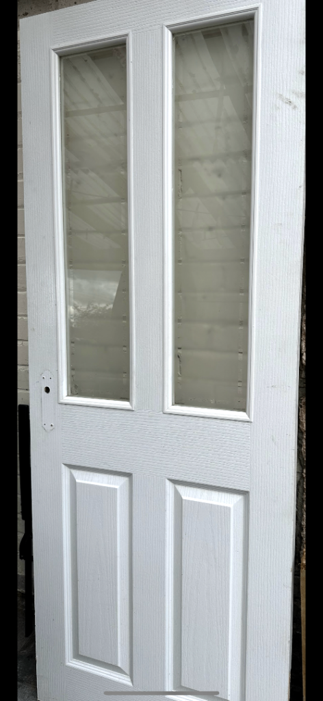 Door now not needed white & glass panels
