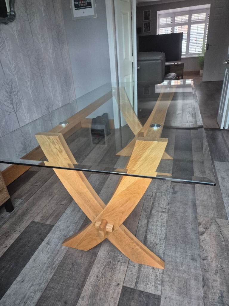 Oakland Glasd Top Dining Table