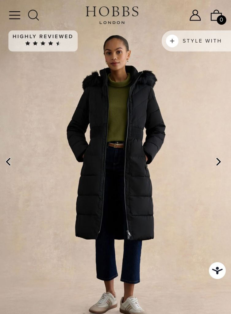 Hobbs AMALIE PUFFER jacket 