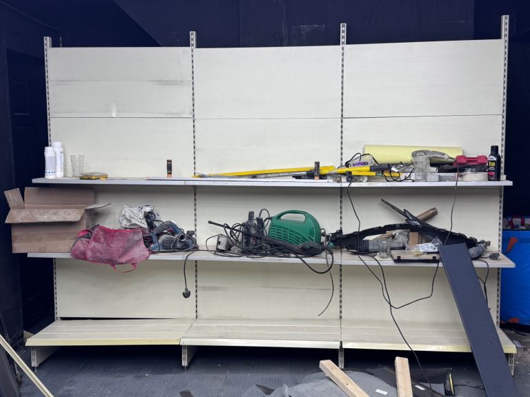 Shop shelving fittings 