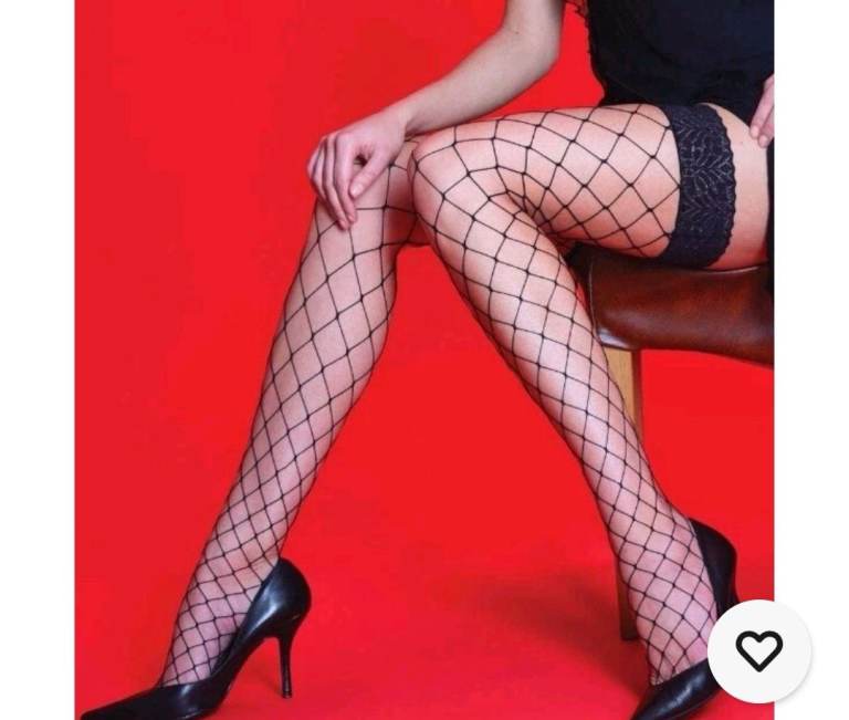 Silky Whale net hold ups stockings 