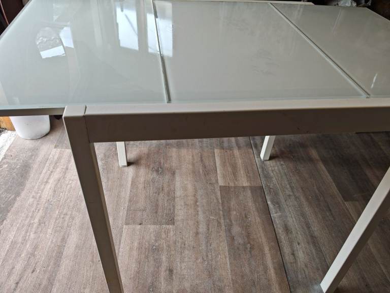 IKEA Glivarp glass top dining table 