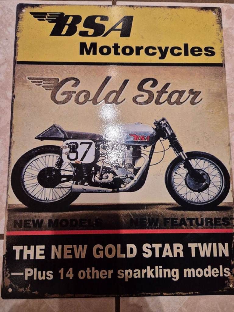 BSA Goldstar vintage style metal sign 