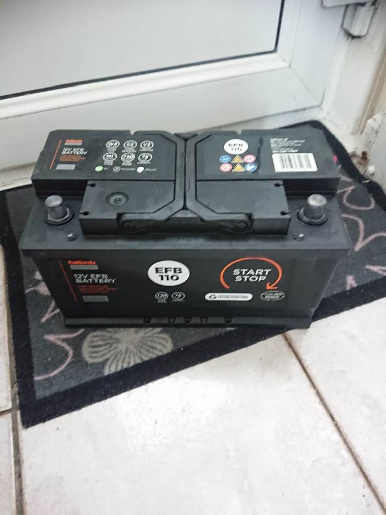 Like new car or van battery halfords start - stop 12v 75ah 730a
