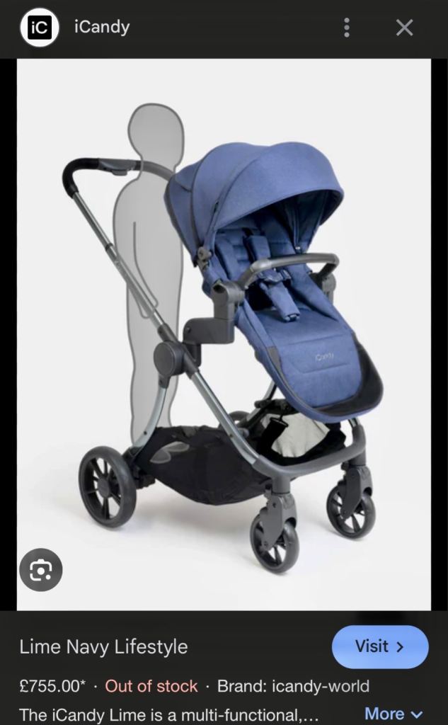 ICandy lime buggy with toddler ride on board 