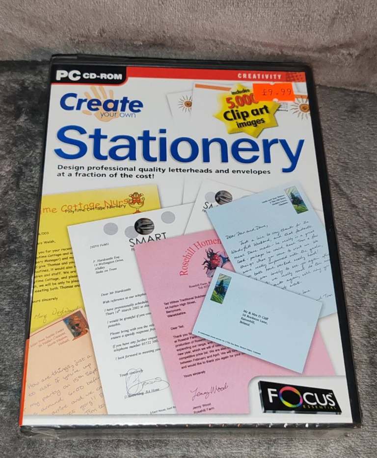 New pc cd-rom create your own stationary