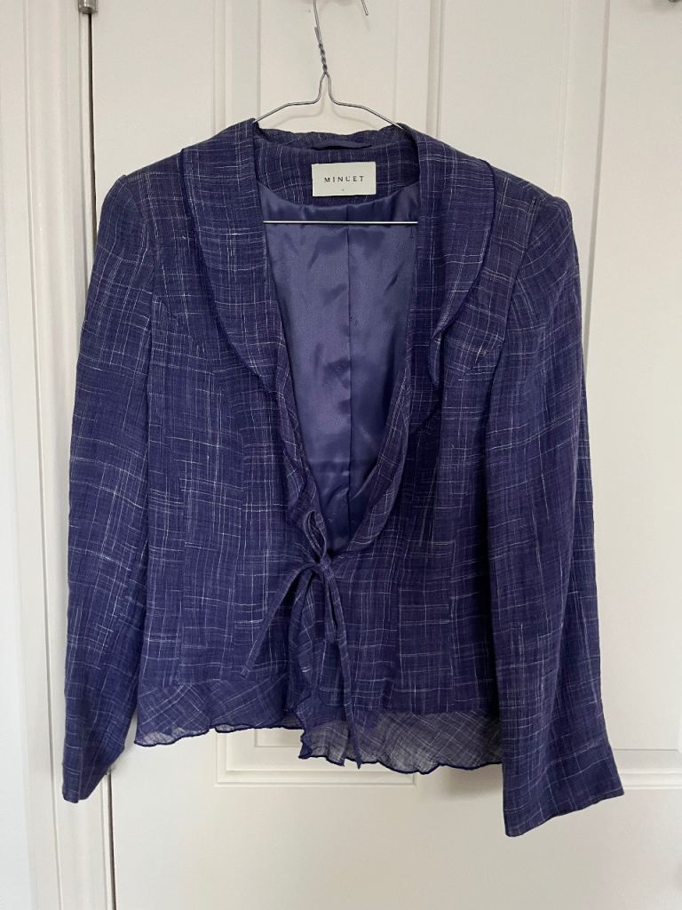 Minuet linen blend 12 top & 14 trousers smart suit