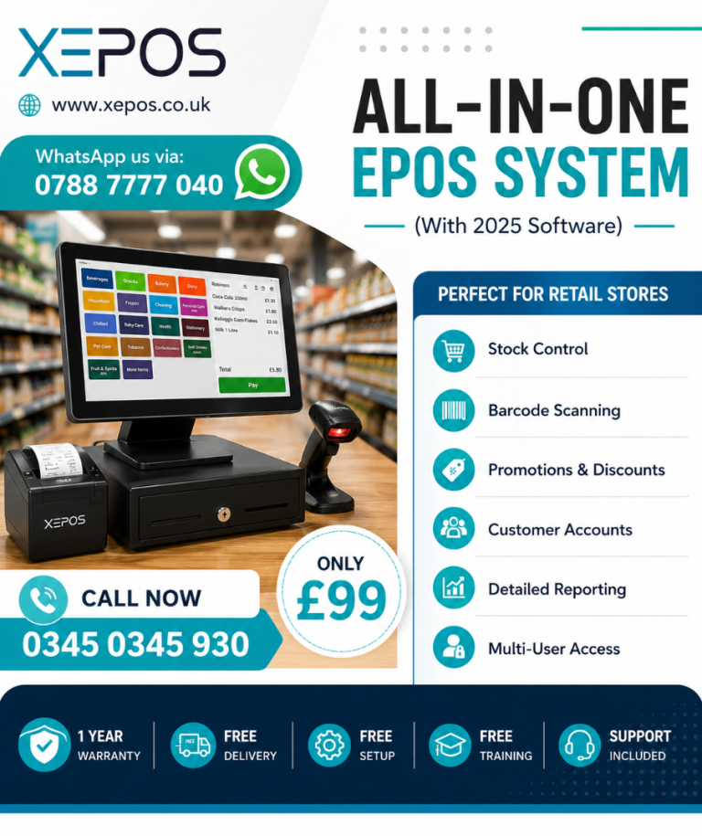 XEPOS All-in-One EPOS System with 2025 Software
