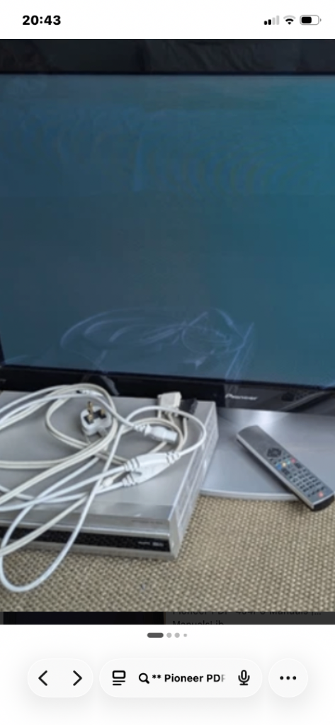 ** Pioneer PDP-434PE 43" 720p HD Plasma Television + Reciever + Remote + Surround Sound + Cables **