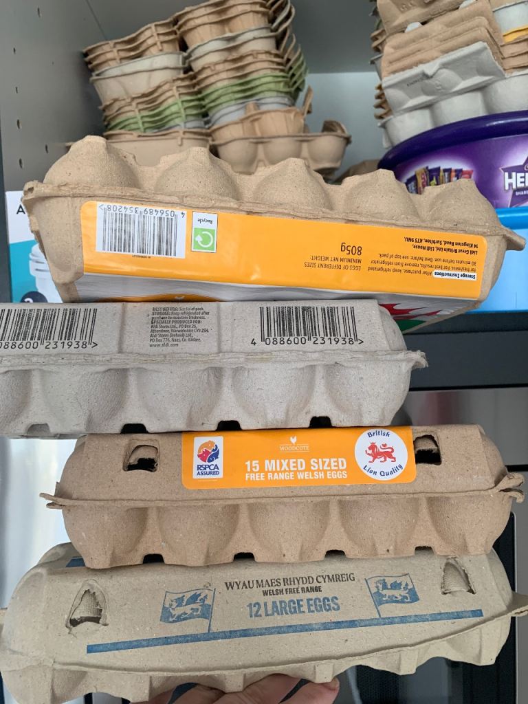 Free empty egg boxes 