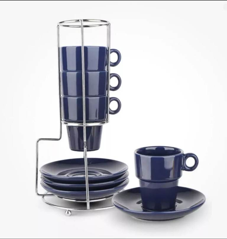 New Sets of 4 espresso cups with Saucers