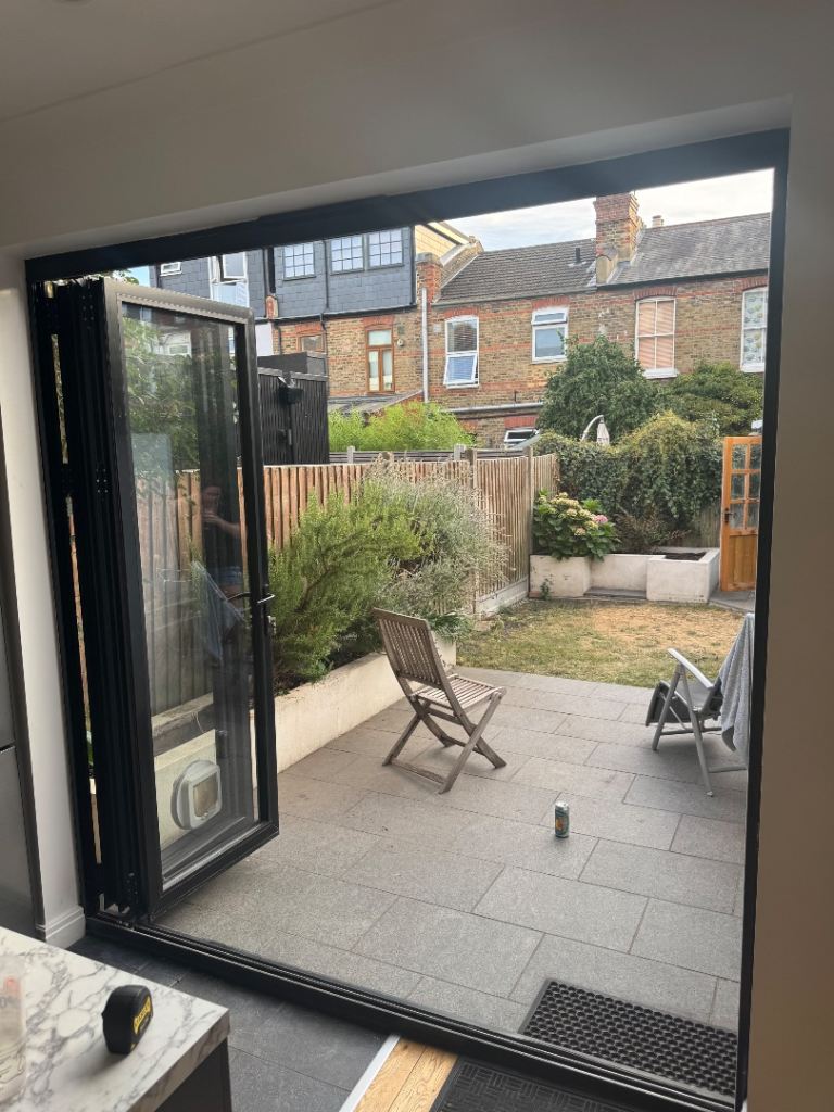 AluK Black Aluminium 3-Panel Bifold Doors – 2200 x 2360mm