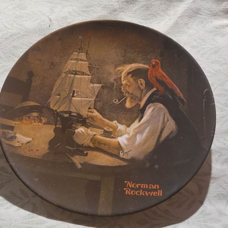 Norman Rockwell Collector Plate "The Ship Builder" - Knowles, 1980. (J8)