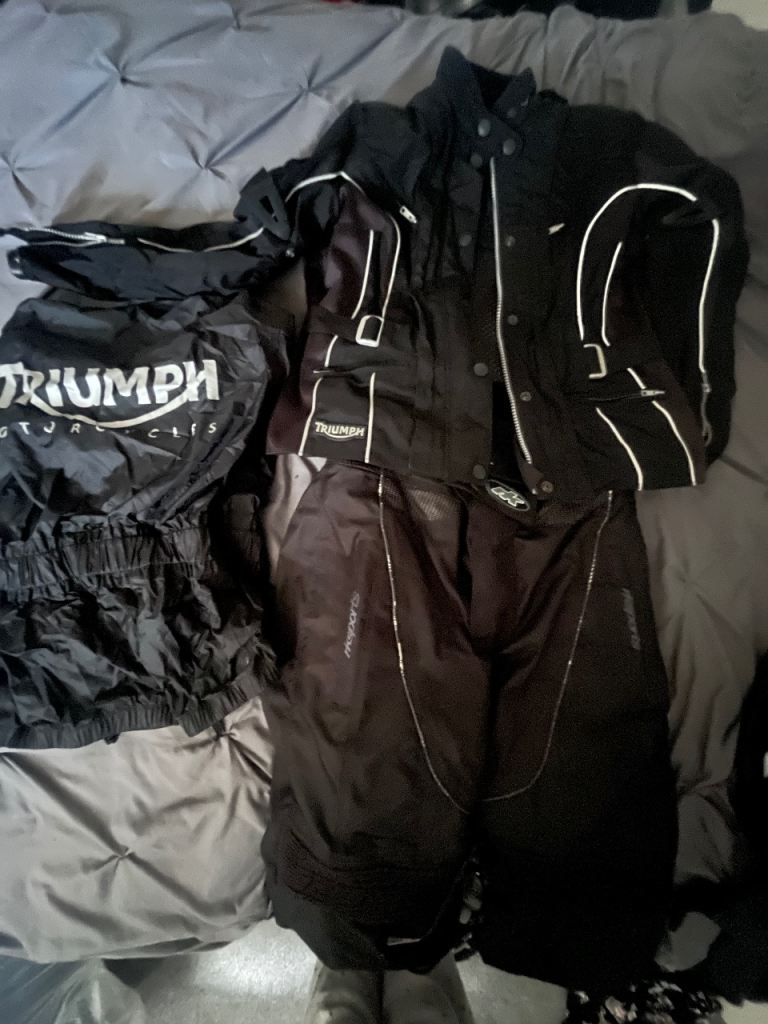 Ladies Motorbike jacket and trousers. Size Medium