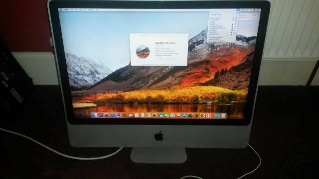 IMac early 2008 24inch model 2.8Ghz dual core 4gb loaded with High