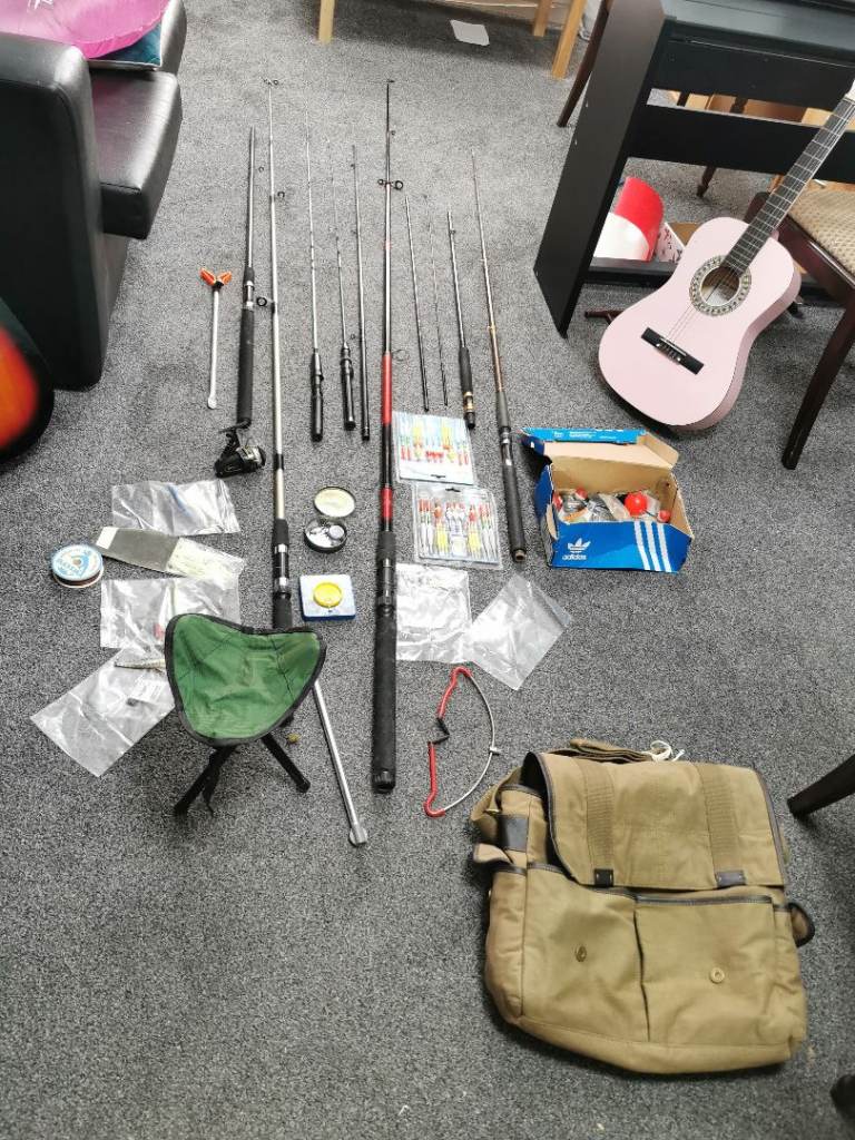 Large Fishing Gear Bundle – Rods, Reels, Tackle, and Bag