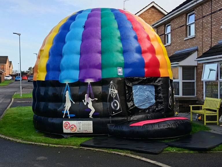 Disco dome bouncy castle 