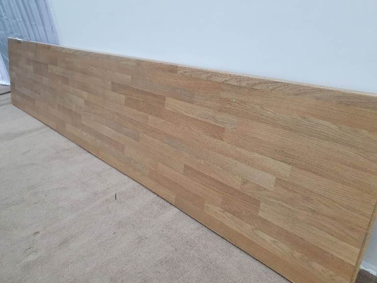 Wren Luxury Laminate Kitchen Worktop in Light Oak Block Effect - Brand new & priced to clear