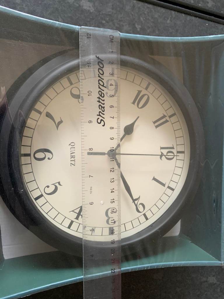 Wall Clock - black, new