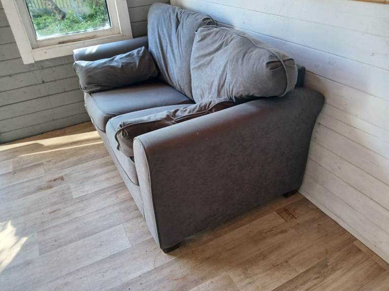 Two seater grey sofa 