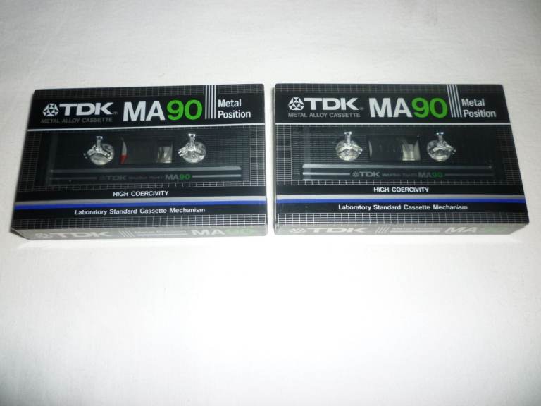 TDK MA90 Metal (IEC IV) CASSETTE Tapes, In Original Wraps - Job Lot of 2