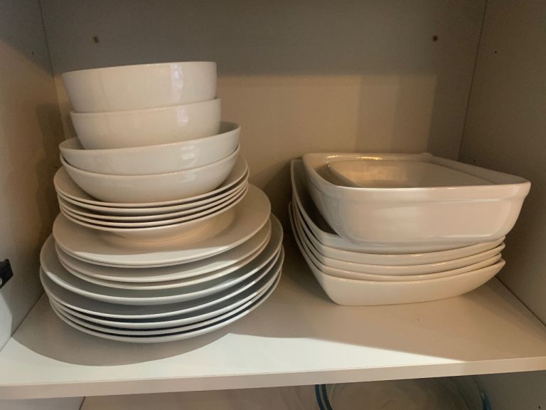 Lots of White Plates & Bowls etc