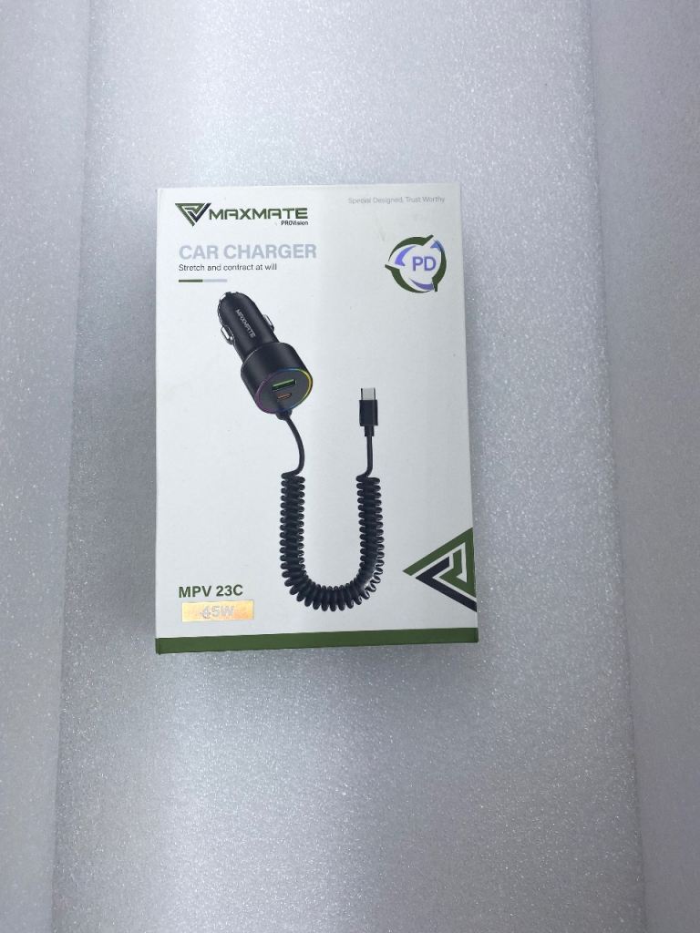 MAXMATE Car Charger MPV 23C with PD – Brand New