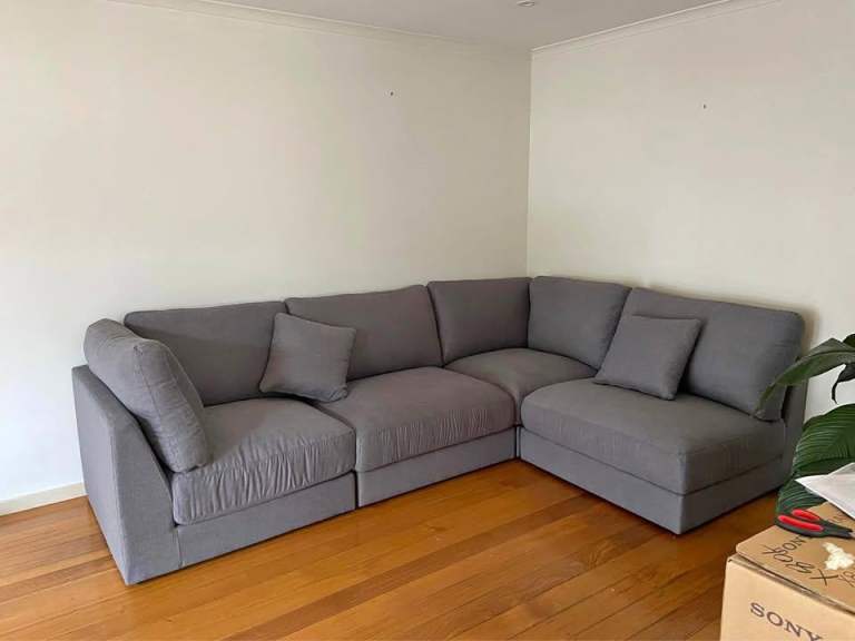 This is Brand New Modern Grey L ! Shape  Corner Sofa ...