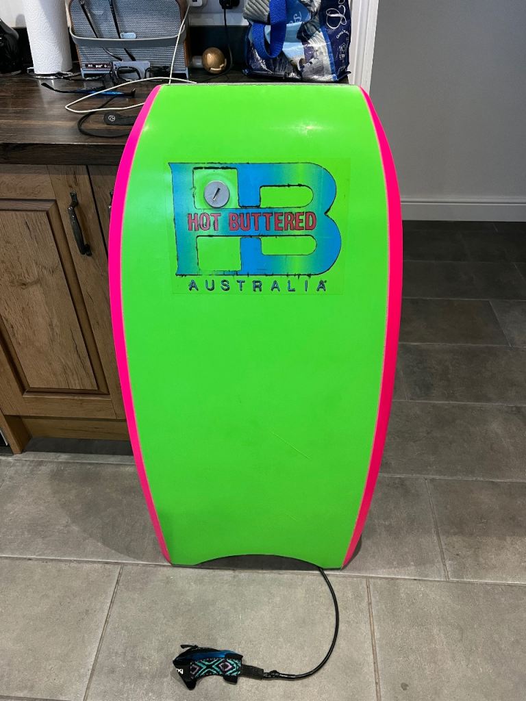 Hot Buttered Pipeline Pro Bodyboard.  Vintage bodyboard. Surf 