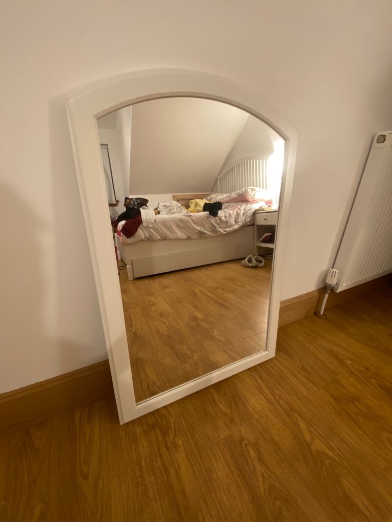 White frame Mirror